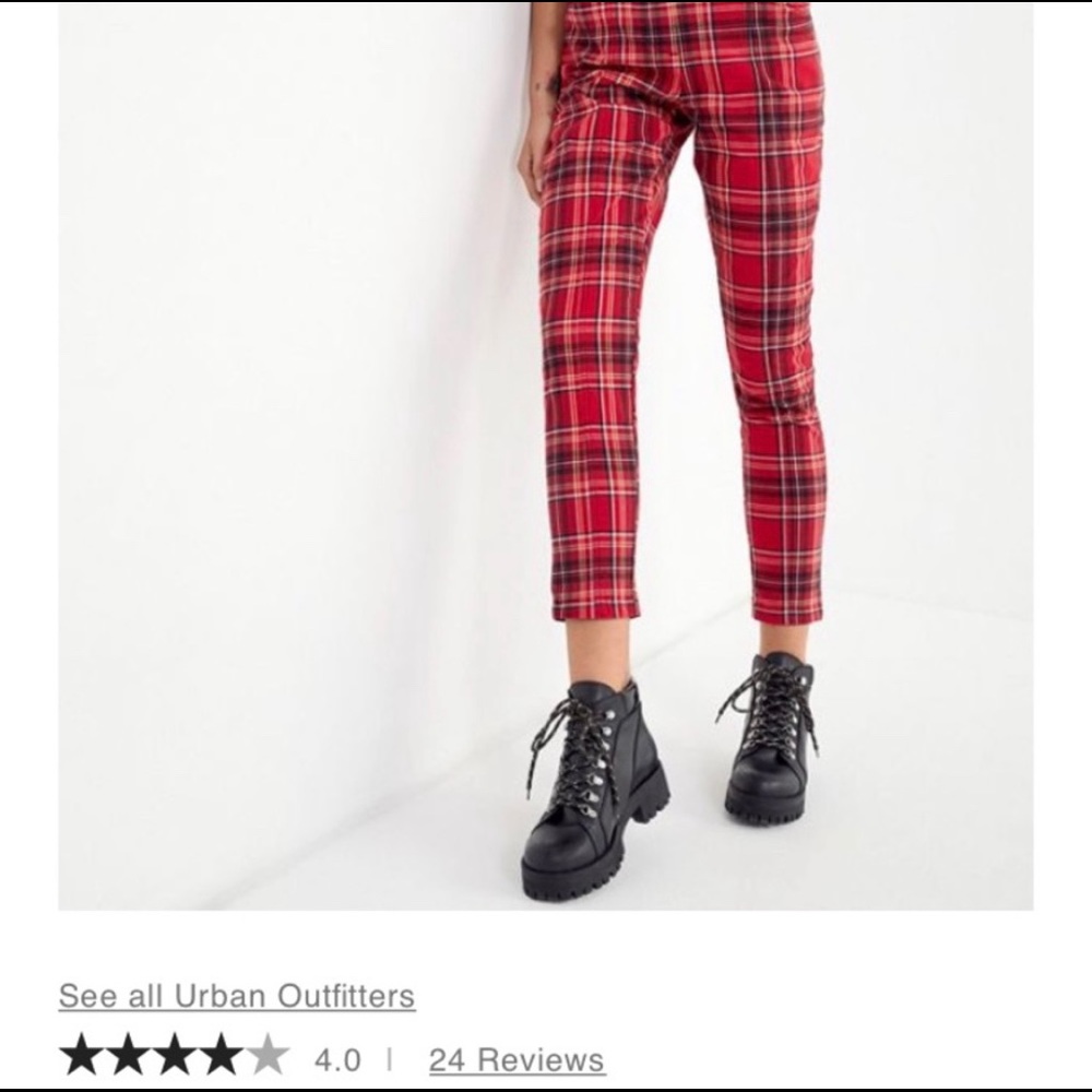 UO CeCe mom plaid pants.
